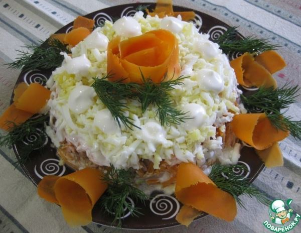 Салат из тунца "Сытный"