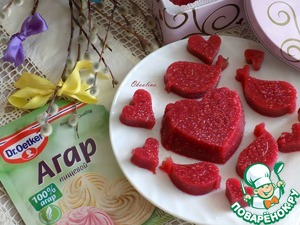 Малиновые желейные конфеты на агар-агаре